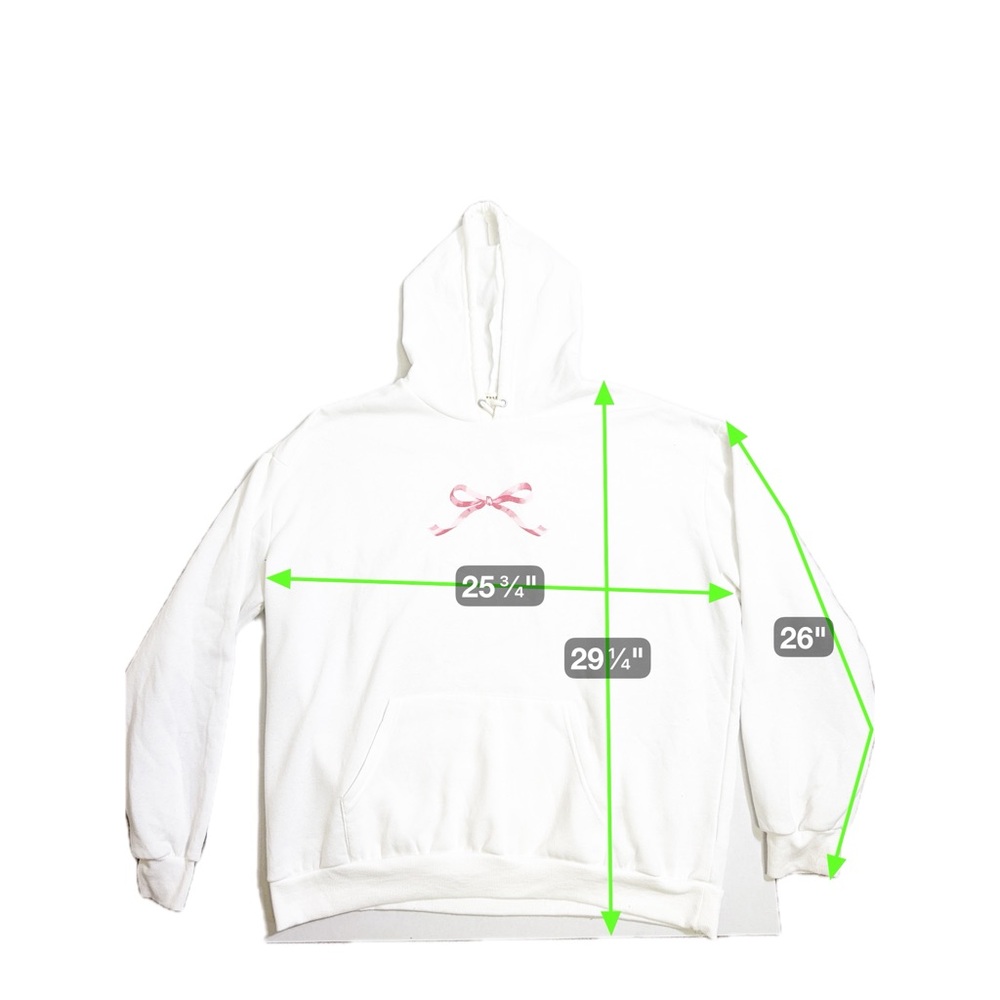 Aeropostale Pink Bow Oversized Pullover Hoodie size‎ L - Picture 7 of 7